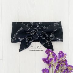 おしゃれな 刺繍 黒 ブラック 白花柄 綿100% 夏 保冷剤 冬 カイロ ネッククーラー スカーフ
