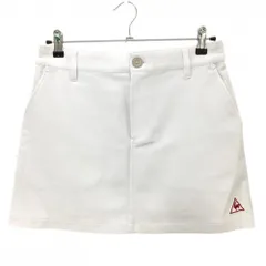 ルコック スカート 白×レッド ロゴ刺しゅう レディース 11 ゴルフウェア le coq sportif