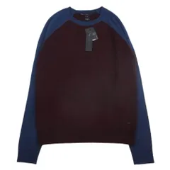 MARC BY MARC JACOBS マークバイマークジェイコブス M4002980 カシミヤ ラグラン ニット セーター エンジ系 ネイビー系 XS【極上美品】【中古】のサムネイル