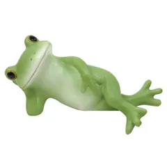 置き物 ミニサイズ ごろ寝 Copeau コポー ( カエル コポタロウ 置物 玄関 かえる 蛙 グッズ マスコット ミニチュア 雑貨 オーナメント インテリア 飾る かわいい 可愛い オブジェ リビング 卓上 机上 小さい ミニ )