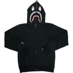 Size【L】 A BATHING APE ア ベイシング エイプ Ponr Shark Full Zip Hoodie ジップパーカー 黒 【中古品-良い】 20822141