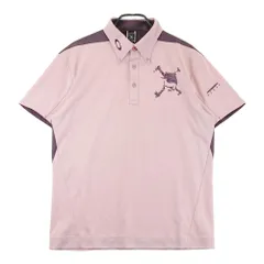 サイズ：XL OAKLEY オークリー 439465JP 半袖ポロシャツ ボタンダウン スカル 総柄 ピンク系 [240101432763] ゴルフウェア メンズ ストスト