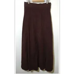 【GRL】グレイル　ロングフレアスカート　カラー　ブラウン　サイズ　M表記　(gc140)