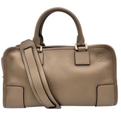 ロエベ 2WAY レディース アナグラム アマソナ28 ハンドバッグ ショルダーバッグ 肩掛け 斜め掛け かばん 鞄 LOEWE レザー ブラウン 茶 ゴールド金具【中古品】