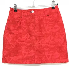 キャロウェイ スカート レッド 総柄 バックロゴ  レディース M ゴルフウェア Callaway