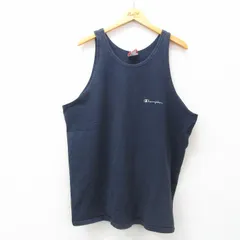 XL/古着 チャンピオン Champion ビンテージ タンクトップ メンズ 00s ワンポイントロゴ 大きいサイズ クルーネック 紺 ネイビー 25jun30 中
