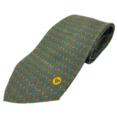 マリオ ヴァレンティノ ネクタイ ループタイ レギュラータイ ロゴ 総柄 シルク ブラウン MARIO VALENTINO