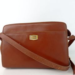 【Bally】バリー ショルダーバッグ 肩掛けショルダー ブラウン レザー ゴールド金具 レディース【中古】6-4 40981