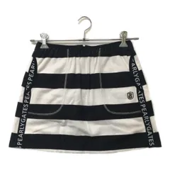 中古 レディース パーリーゲイツ PEARLY GATES スカート 1(M) 紺×白 ネイビー×ホワイト ボーダー 起毛素材