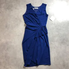 WQ238●MAITRESSE：ノースリーブタイトドレス●38● ブルー 定価￥24000 made in japan メトリーゼ