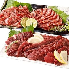 ギフト 馬刺し  霜降り + 赤身  計 200g 専用ボトル醬油付き