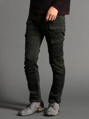 HIDEAWAYS NICOLE ハイダウェイニコル ストレッチツイルカーゴパンツ マルチポケット ボトムス ストレッチ 8565-5110 緑 カーキ サイズ46 メンズ 通年 有明ガーデンrecollect店 52 No.570