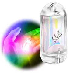 新品 DOKEEP 超ミニ LEDライト 超軽量 11g USB充電式 EDC 高輝度 レッド 7色自動点滅 ミニ 懐中電灯 2モード 60ルーメン ポケットライト 防水 超小型 ミニ投光器 点灯3-50時間