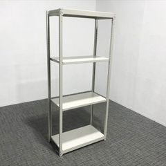 スチールラック 軽量 セミボルトレス グレー