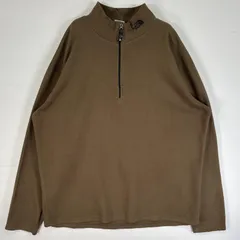 古着 ザ・ノースフェイス THE NORTH FACE フリースジャケット ロゴ 刺繍 ハーフジップ FLIGHT SERIES L  カーキ 無地 メンズ