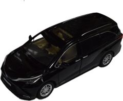 TOYOTA シエナ ダイキャスト ミニカー プルバック機能付き 黒 1/24スケール 完成品