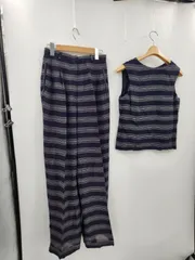 【EMPORIO ARMANI】セットアップ 上下2点セット ノースリーブ＆パンツ ストライプ 40 イタリア製