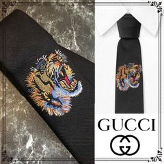 グッチ タイガー刺繍ネクタイ☆BTS着用 GUCCI シルク製 日本完売  
