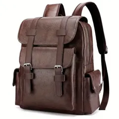リュックサック ビジネスリュック メンズ ビジネスバッグ カバン おしゃれ コスパのいい 大容量 通勤 フェイクレザー レディース メンズ 大容量 a4 合皮 革 通学 シンプル パソコン pc ポケットが多い キッズ 軽い 旅行 防水 はっ水加工 黒 茶