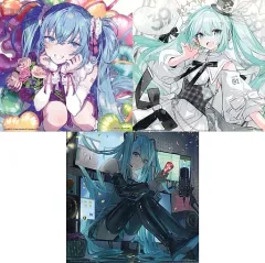 【中古】キャンバスボード・キャンバスアート 全3種セット 描き下ろしキャンバスボード 「タイトーくじ 初音ミク 39(ミク)の日 記念くじ」 C賞