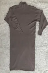 【美品】N.Natural Beauty Basic ニットワンピース [ M ] ハイネック ウール100% ベージュ