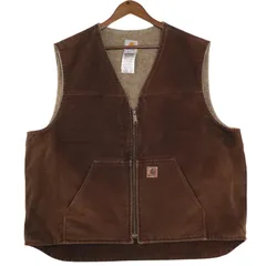 古着 carhartt カーハート ダックコットン ワークベスト ブラウン 楽天市場】00s USA製 カーハート Carhartt ワーク 中綿 ダック