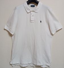 POLO Ralph Laurenポロラルフローレン ポロシャツ 半袖 ホワイト サイズM〜L