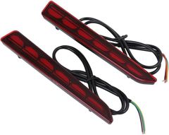 CustomDivine ダイハツ 用 シーケンシャル ウインカー LED リフレクター タント カスタム LA650S LA660S L375S L385S コペン リア バンパー ライト オープニング ポジション ブレーキ(レッドレンズ)