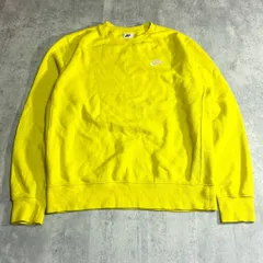 NIKE ナイキ　イエロー　ホワイト　刺繍　スウェット　トレーナー　長袖　古着　メンズ　ビンテージ