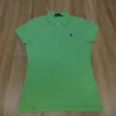 美品。ラルフローレン。半袖ポロシャツ。黄緑系。Mサイズ。