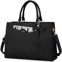 [RAINSMORE] トートバッグ レディース 通勤バッグ ビジネスバッグ 大容量 自立 a4対応 15.6インチpc対応 2way 肩掛け ファスナー付き 複数ポケット 仕事用バッグ 就活 通勤 オフィス ブラック