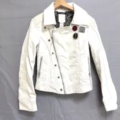 ディーゼル DIESEL ジャケット ライダース風 長袖 ホワイト Sサイズ 888830