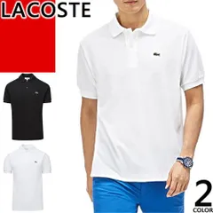 ラコステ LACOSTE ポロシャツ L1212 メンズ 半袖 2025年春夏新作 大きいサイズ 定番 ロゴ 鹿の子 ブランド ゴルフ おしゃれ 黒 ブラック CLASSIC FIT ORIGINAL L.12.12 POLO