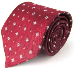 マリオヴァレンティノ ブランド ネクタイ 総柄 シルク 日本製 PO  メンズ レッド MARIO VALENTINO 【中古】