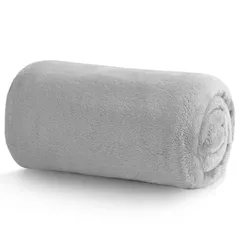 【在庫処分】ひざ掛け 冬用 ひざかけ 膝掛け ブランケット もうふ ハーフケット マイクロファイバー 柔らかく肌触り 毛布 暖かい フランネル 洗える Hansleep 静電防止 四季適用 (70x100アイスグレー)