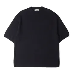 美品 PUBLIC TOKYO パブリックトウキョウ Tシャツ サイズ:2 オーバーサイズ ニット 半袖Tシャツ プレーン 無地 ネイビー 紺 日本製 トップス カットソー ニットソー【メンズ】のサムネイル