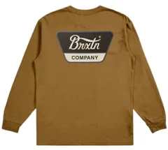 Brixton Linwood L/S T-Shirt Golden Brown/Washed Black/Off White M Tシャツ 送料無料のサムネイル