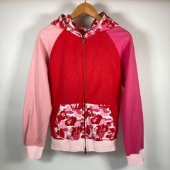 A BATHING APE アベイシングエイプ BABY MILO ベビーマイロ カモ パーカー フーディー ピンク レディース Sサイズ