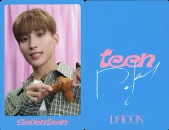 【中古】コレクションカード(男性) SEVENTEEN/DK(ドギョム)/枠青・裏面印刷サイン入り/「DICON D’FESTA MINI EDITION SEVENTEEN」フォトカード