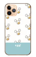 iPhone 17 Air ケース アイフォン17エアー スマホケース ハードケース たまご タマゴ 玉子TKG オムライス 目玉焼き 卵料理 スマイル にこ かわいい シュール ブルー カラー05