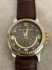 値下げ 稼働☆リトモラティーノ 100M QZ腕時計 革ベルト、尾錠