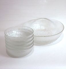 廃盤 冷やし中華 そうめん 大皿 ガラスボウル 白雪 5枚 セット - メルカリ