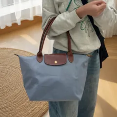 LONGCHAMP ロンシャン ル・プリアージュ トートバッグ スチールカラー 新品 大容量 正規品 ビジネス/旅行に