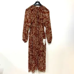 【RADIATE】ラディエイト/ペイズリー柄ロングワンピース/フリーサイズ/ブラウン/未使用品/ヤマダヤ