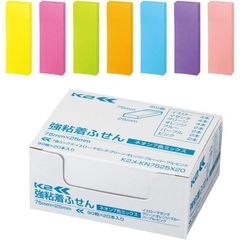 （まとめ買い）コクヨ 付箋 強粘着ふせん K2 75×25 20本 レギュラーサイズ(ネオン7色ミックス) K2メ-KN7525X20 【×3セット】