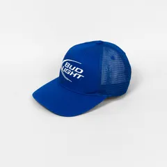 USA製 bud light ネイビー　トラッカーキャップ　帽子　ハット　バド バドワイザー メッシュキャップ BUDWEISER 帽子 BUDLIGHT