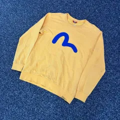 【EVISU】エヴィス カーキ スウェット トレーナー サイズ44 LLサイズ EVISU】エヴィス カーキ スウェット トレーナー サイズ44 LL