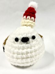 シマエナガの編みぐるみ（クリスマス）北海道で大人気の鳥！