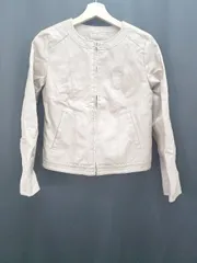 ◇ ⊇ N. Natural Beauty Basic エヌ フェイクレザー 長袖 ジャケット サイズM ベージュ系 レディース E  【1508060010025】