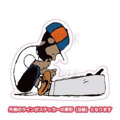 【メルカリ限定】J Dilla meets Peanuts ステッカー／カラーx透明／W68xH56mm／1枚555円